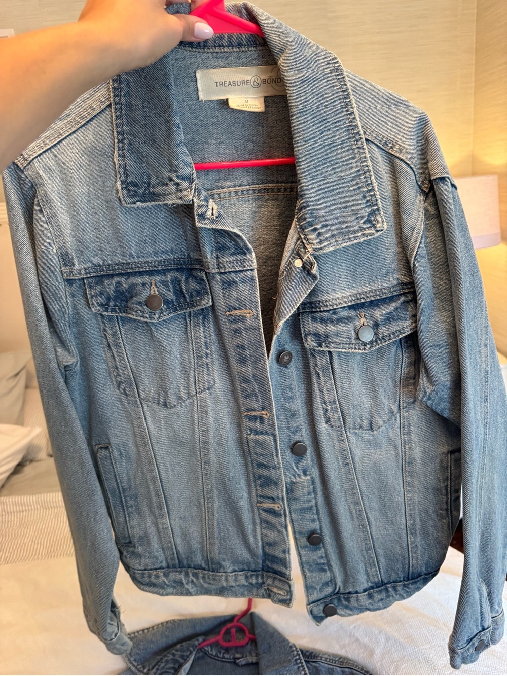 Treasure & Bond Washed Light Blue Denim Jacket